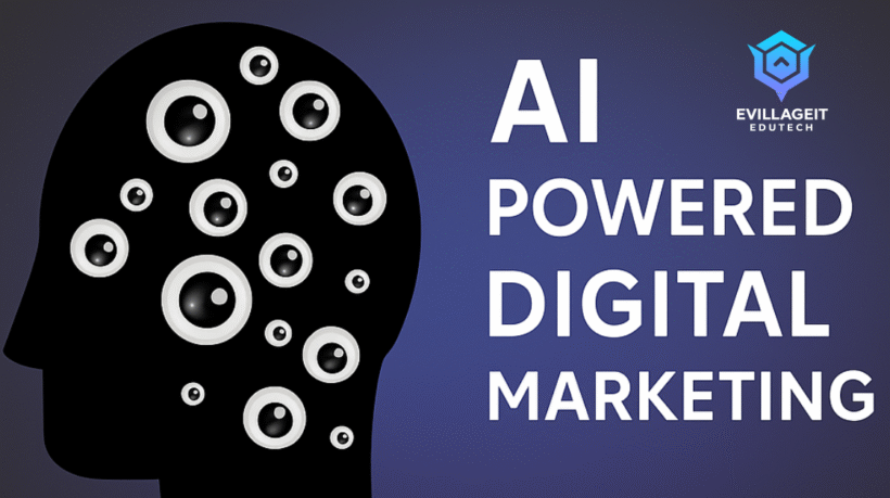 "EVILLAGEIT EDUTECH - AI powered Telugu content creation and digital marketing visual for 2025"