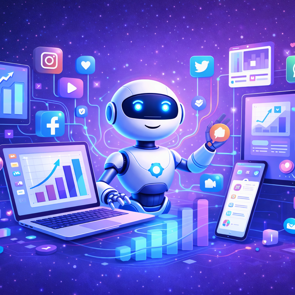 AI-driven social media campaigns using automation and intelligent agents for organic lead generation
