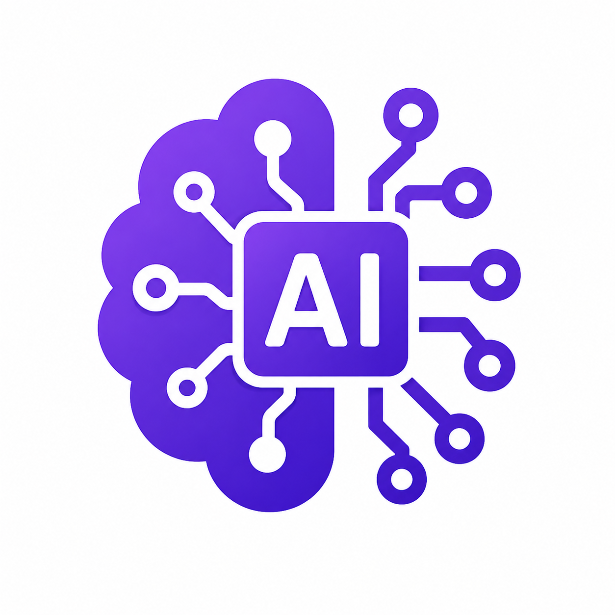 AI Course in Telugu icon representing artificial intelligence, AI tools, machine learning, and prompt engineering training.